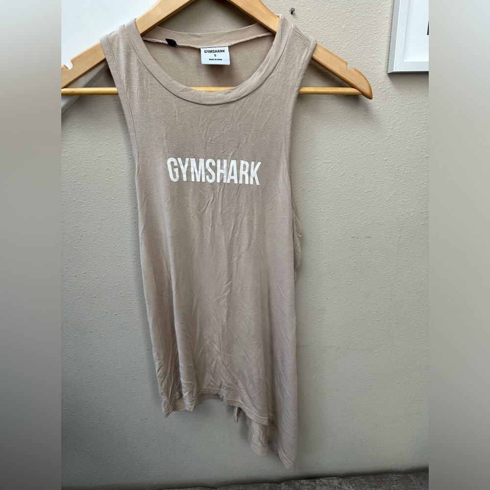 Gymshark Tan Racerback Side Tie Tank Top Size Small